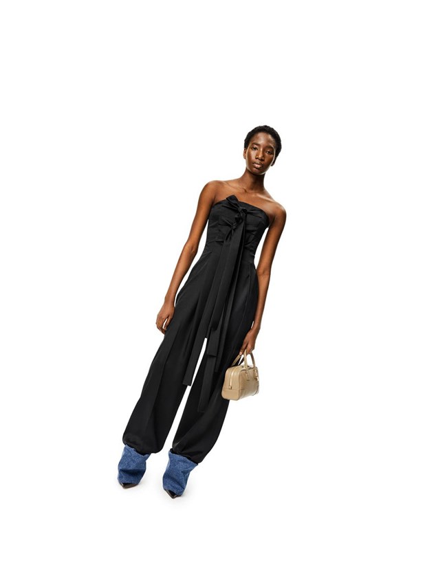 Loewe Bustier jumpsuit in wool and silk Negros | JRMHW-3965