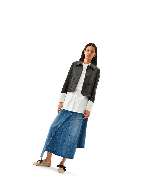 Loewe Button jacket in nappa Negros | RTHUE-6948