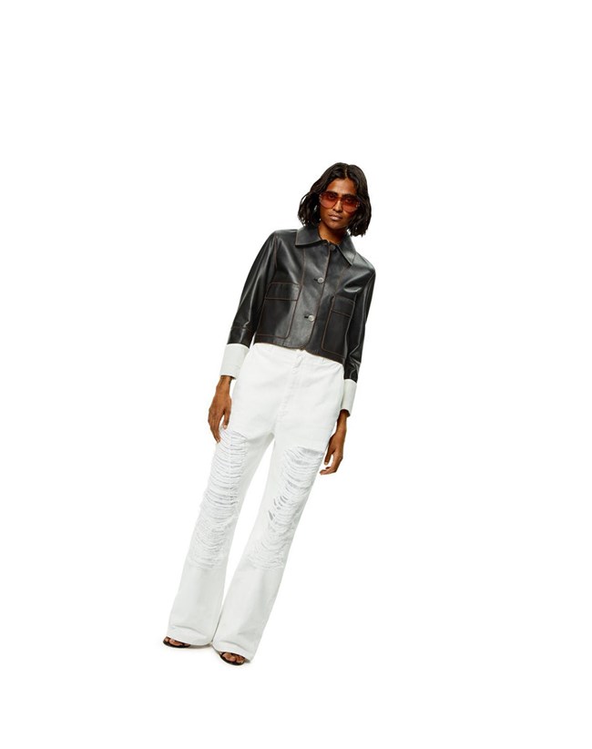 Loewe Button jacket in nappa Negros | SRZWJ-4296