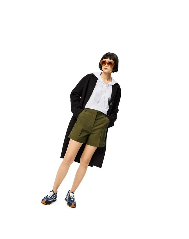 Loewe Cargo shorts in cotton Verdes | OHARX-5624