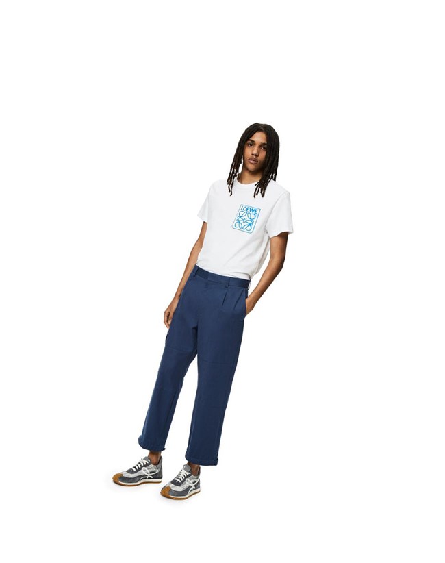 Loewe Cargo trousers in cotton Petroleum | GDZRA-8927