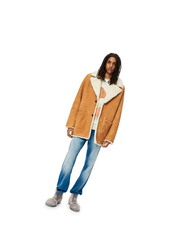 Loewe Coat in shearling Blancos | FAMZN-5368