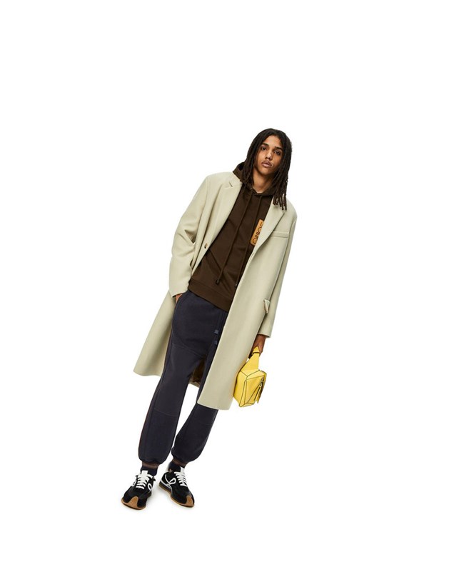 Loewe Contrasting rib jogging trousers in cotton Azul Marino Oscuro Azules | LYVDR-8597
