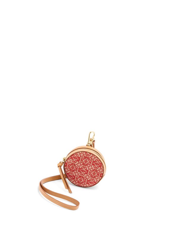 Loewe Cookie Pouch in Anagram jacquard and calfskin Rojos | EDVXS-6208