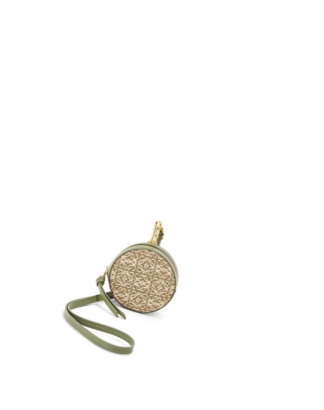 Loewe Cookie Pouch in Anagram jacquard and calfskin Verdes Verdes | TNSUW-2439