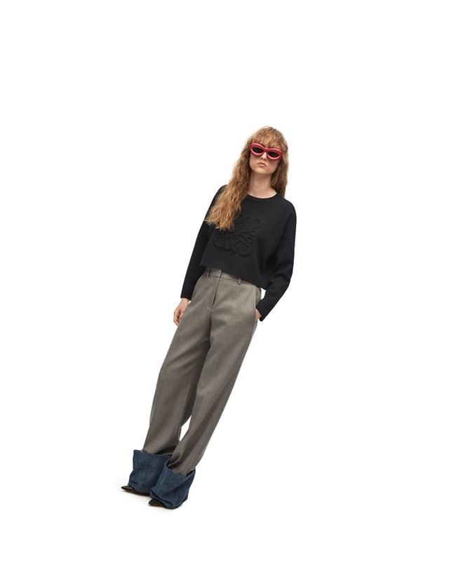 Loewe Corta Anagram sweater in wool Negros | TNBUS-5432