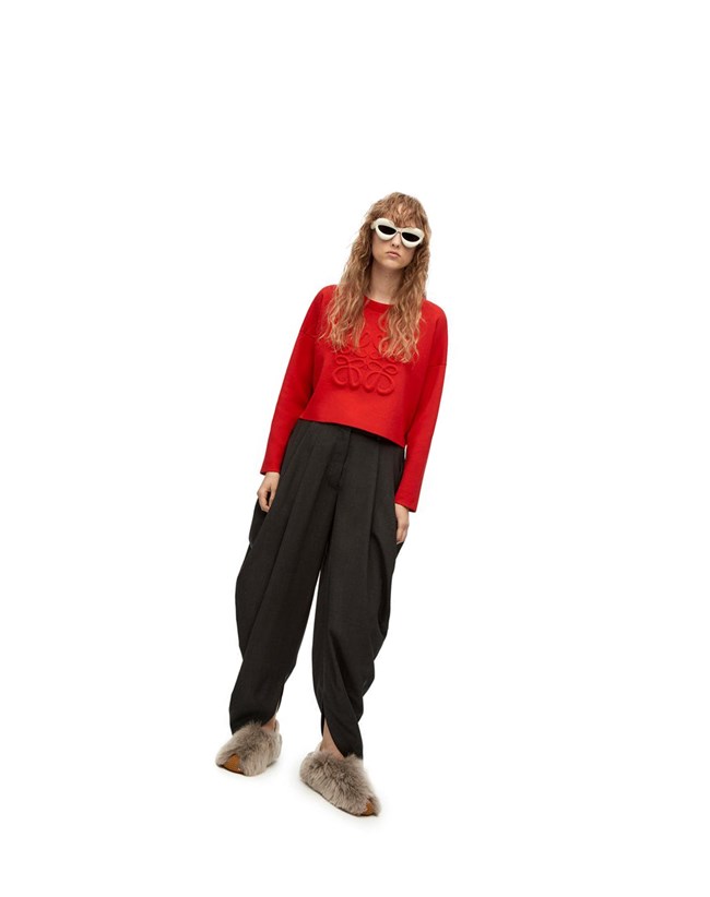 Loewe Corta Anagram sweater in wool Rojos | YOIVZ-4178
