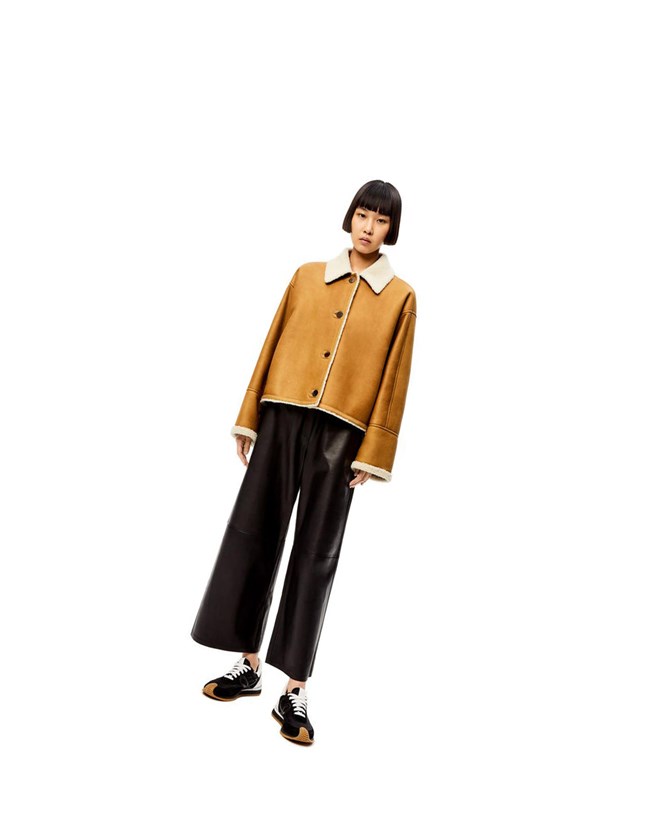 Loewe Corta jacket in shearling Blancos | ESCVZ-8174