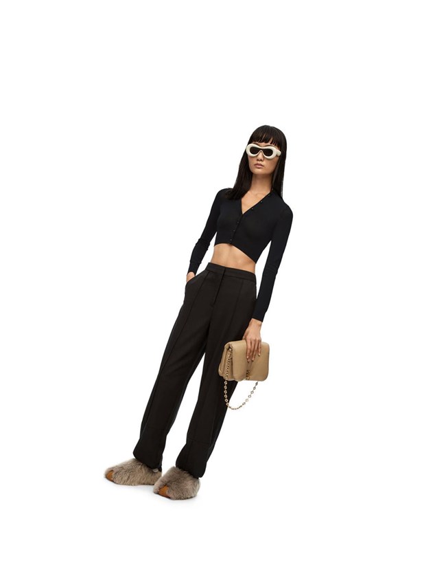 Loewe Cropped cardigan in viscose Negros | DZACL-7281