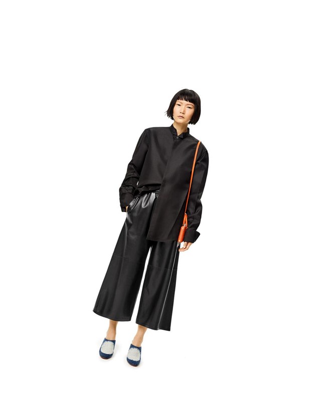 Loewe Cropped trousers in nappa Negros | ZSRUH-6739
