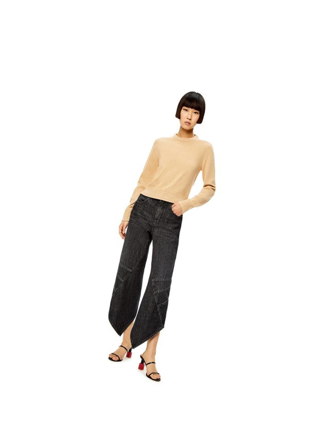 Loewe Curved jeans in denim Negros | QRIOV-0654