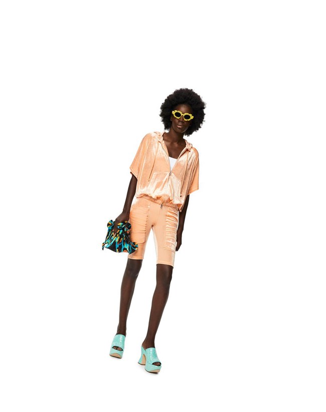 Loewe Cycling shorts in viscose Rosas | BOPEH-8016