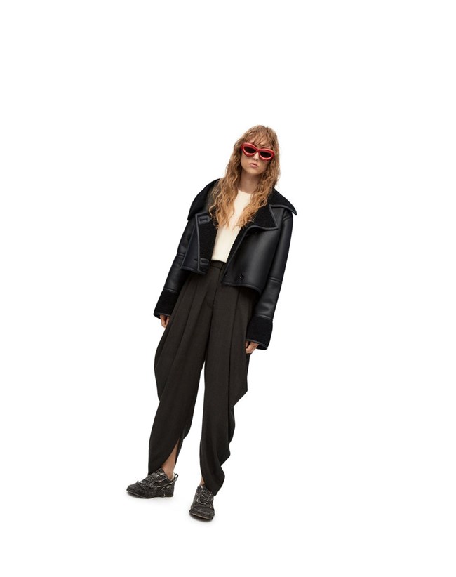 Loewe Deconstructed jacket in shearling Negros | YGFLN-2407
