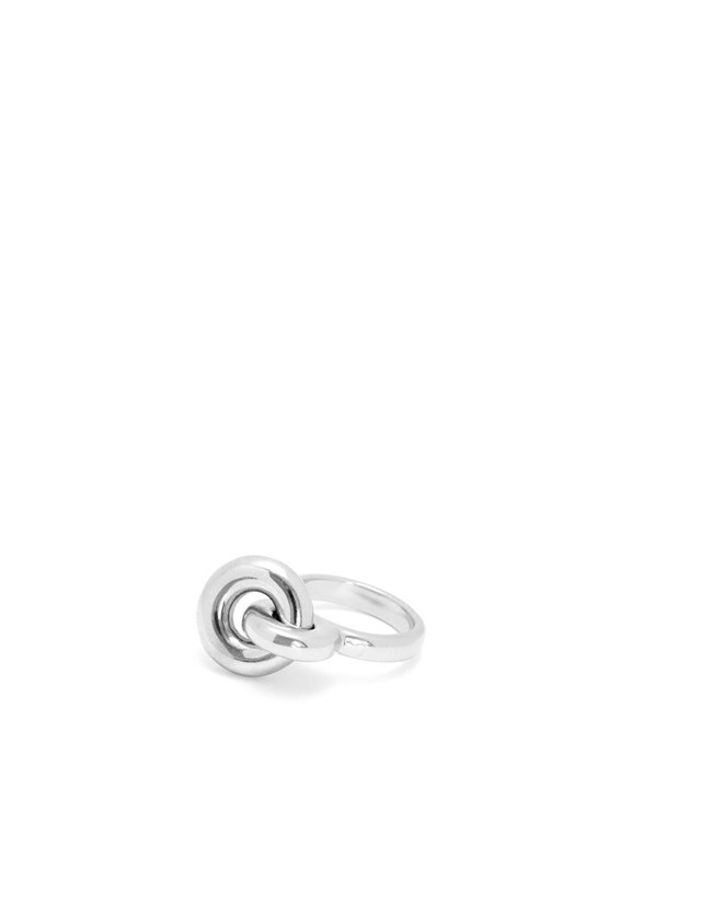 Loewe Donut link ring in sterling silver Plateados | FACPJ-6089