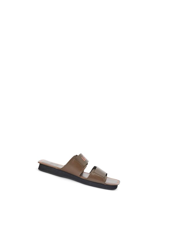 Loewe Double strap slide in calfskin Kaki Verdes Naranjas | HWIUB-2091