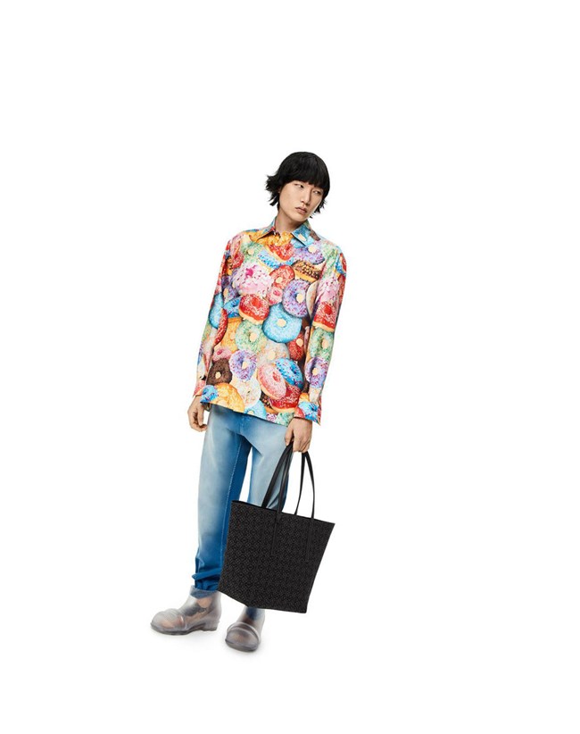 Loewe Doughnut shirt in silk Multicolor | BLSKZ-6179