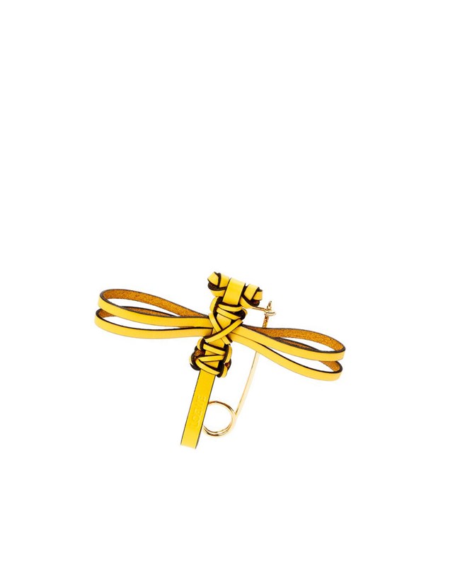 Loewe Dragonfly pin charm in calfskin Amarillos | CVIDE-8741