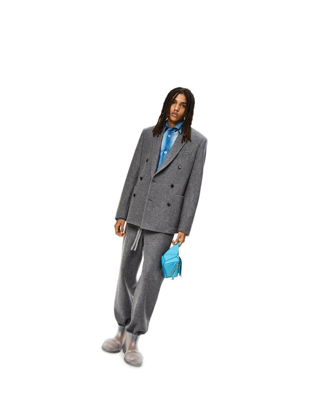 Loewe Drawstring trousers in wool Soft Shark | VSQFE-9328