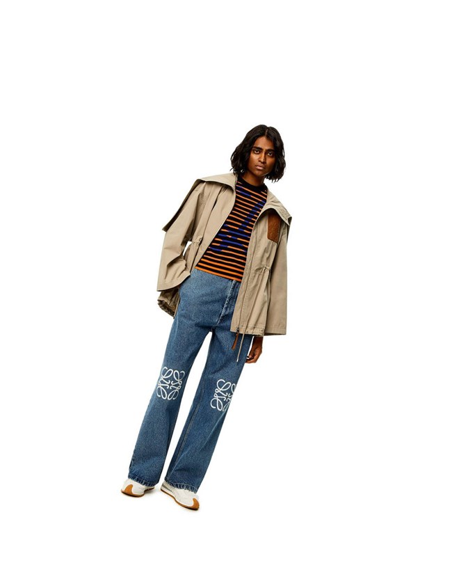 Loewe Encapuchado jacket in cotton Sandstone | LJGHP-0173