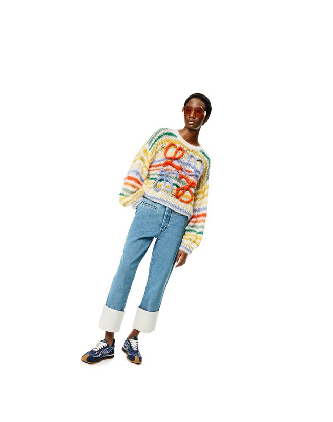 Loewe Fisherman jeans in stone washed denim Azules | EFJVP-1297