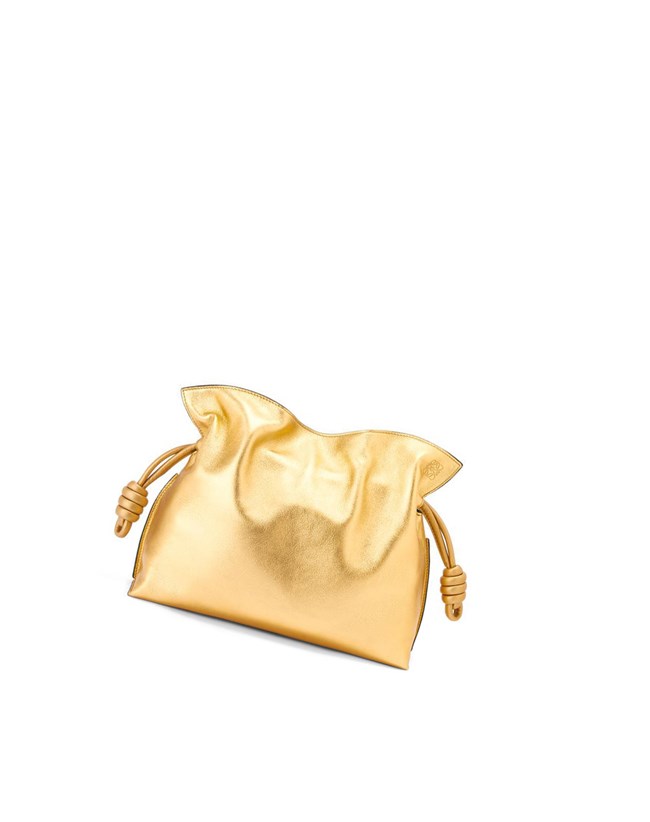 Loewe Flamenco clutch in laminated nappa calfskin Dorados | RXYSZ-9048