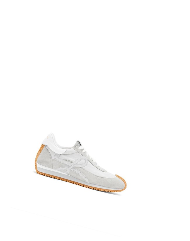 Loewe Flow runner in nylon and suede Grises Blancos | DERQO-3462