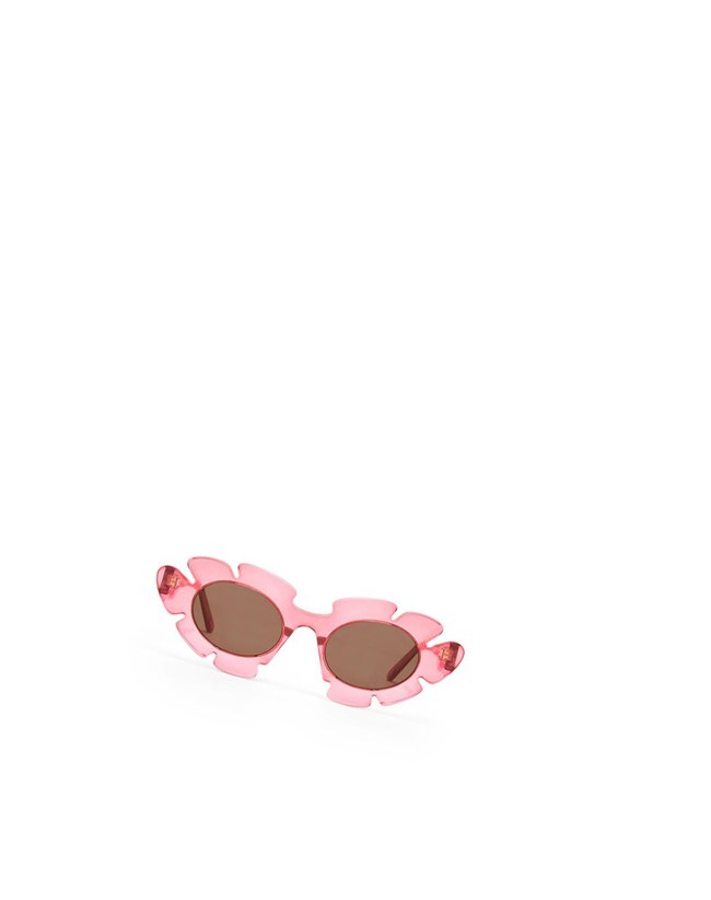 Loewe Flower sunglasses in injected nylon Coral Rosas | VZLQR-2816