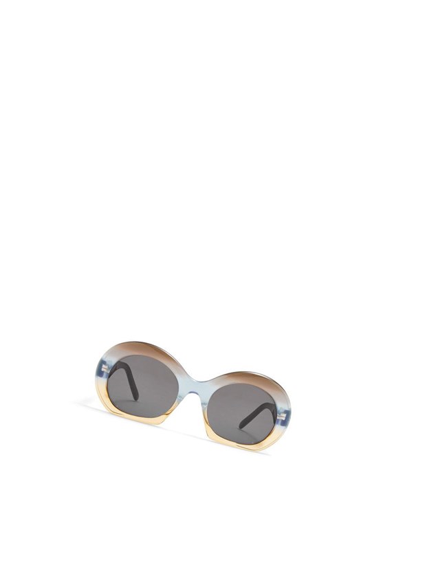 Loewe Halfmoon sunglasses in acetate Grises Azules | TYLRB-1305