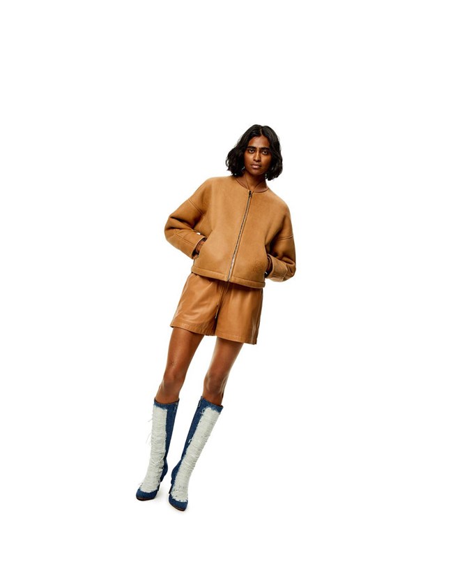 Loewe Jacket in shearling Toffee | KHSTQ-6542