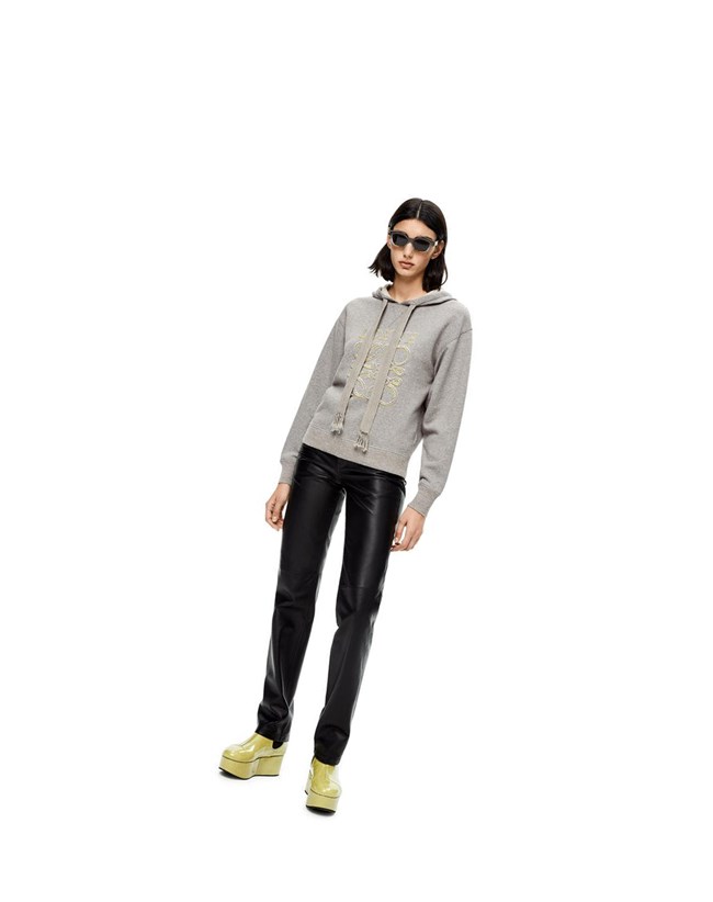 Loewe LOEWE Anagram hoodie in cotton Grises | LRBQG-6038