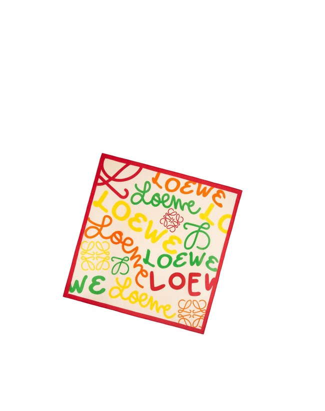 Loewe LOEWE scarf in cotton and silk Multicolor | IEMLG-3458