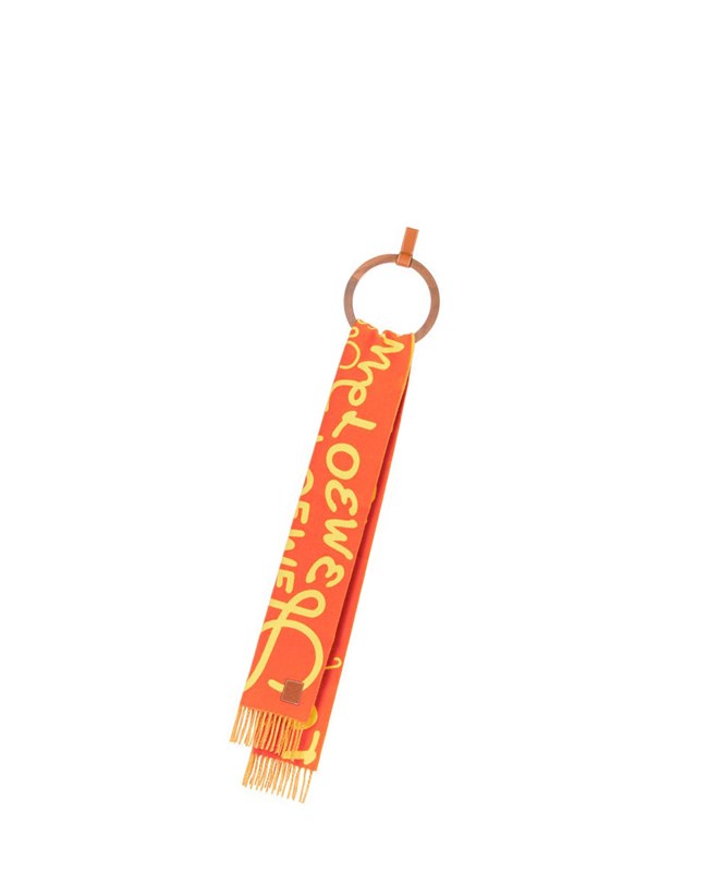Loewe LOEWE scarf in wool and cashmere Naranjas Amarillos | CXAPN-5069