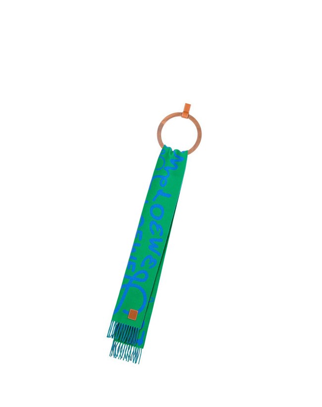 Loewe LOEWE scarf in wool and cashmere Verdes Azules | NFVLG-6798