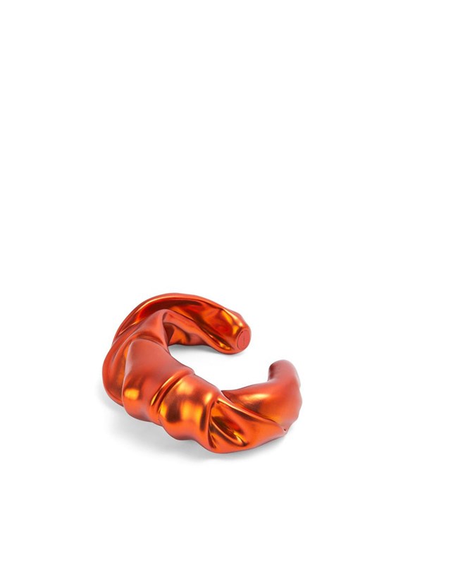 Loewe Large nappa twist cuff in sterling silver Rojos Naranjas | TVIBA-6754