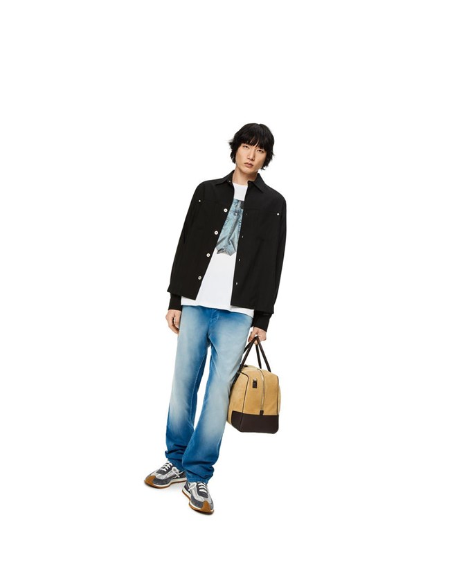 Loewe Metal button overshirt in wool Negros | WUQBL-9240