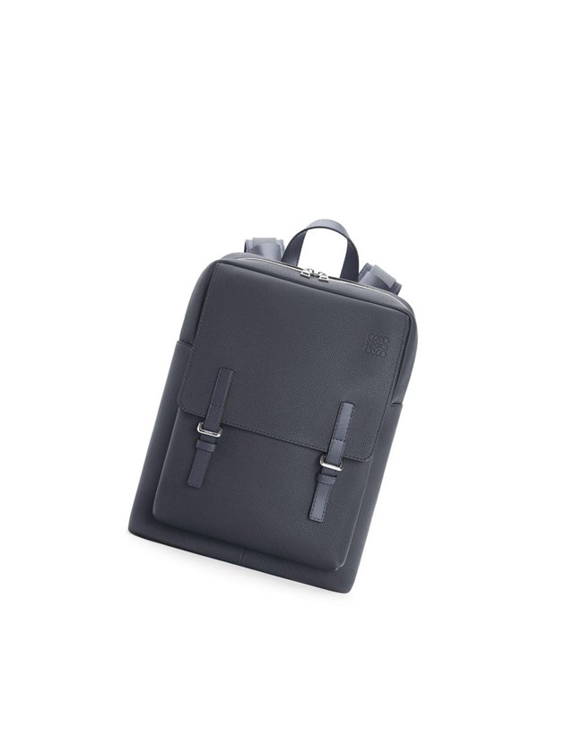 Loewe Military Backpack in soft grained calfskin Anthracite | CVTWQ-3027