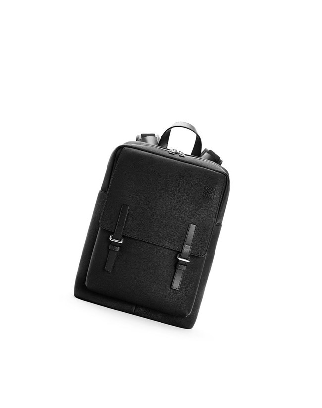 Loewe Military Backpack in soft grained calfskin Negros | YHFCK-4976