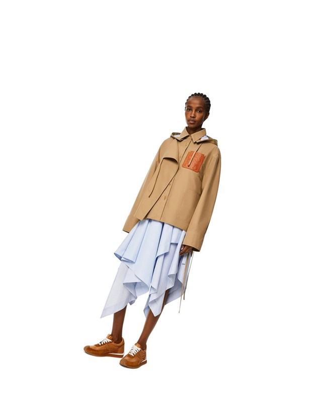 Loewe Military hooded parka in cotton Sweet Caramel | BTSEJ-9850