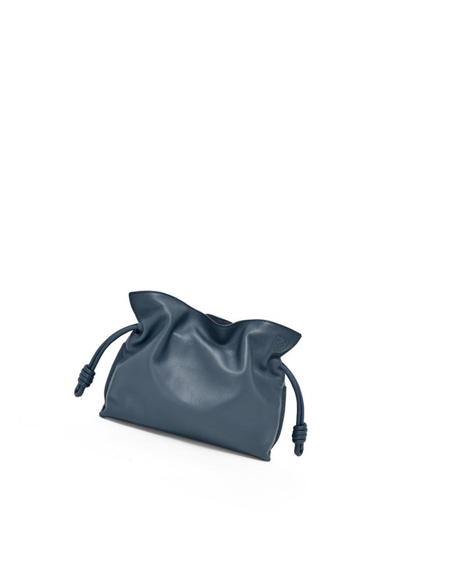 Loewe Mini Flamenco clutch in nappa calfskin Azules | EGSPW-6480