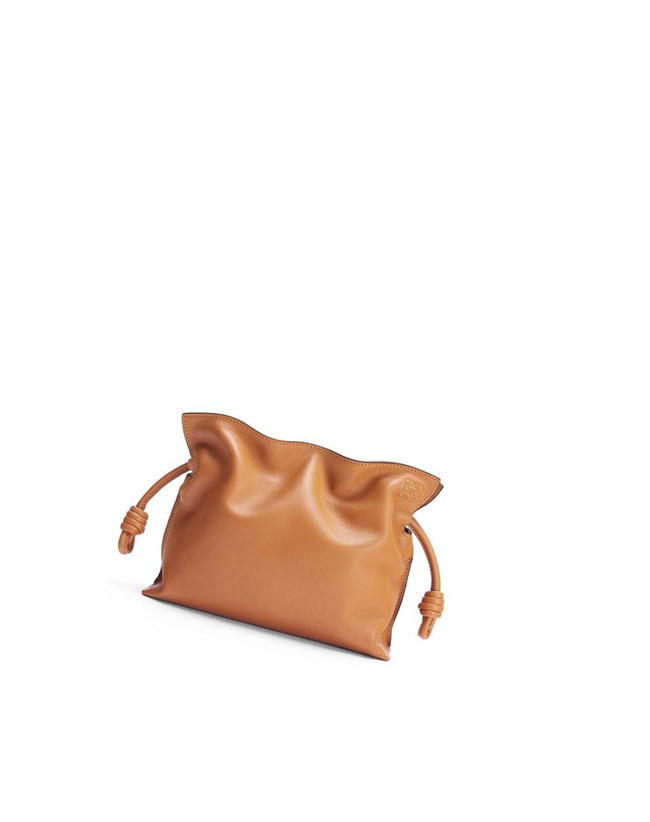 Loewe Mini Flamenco clutch in nappa calfskin Warm Desert | XBFIN-6571