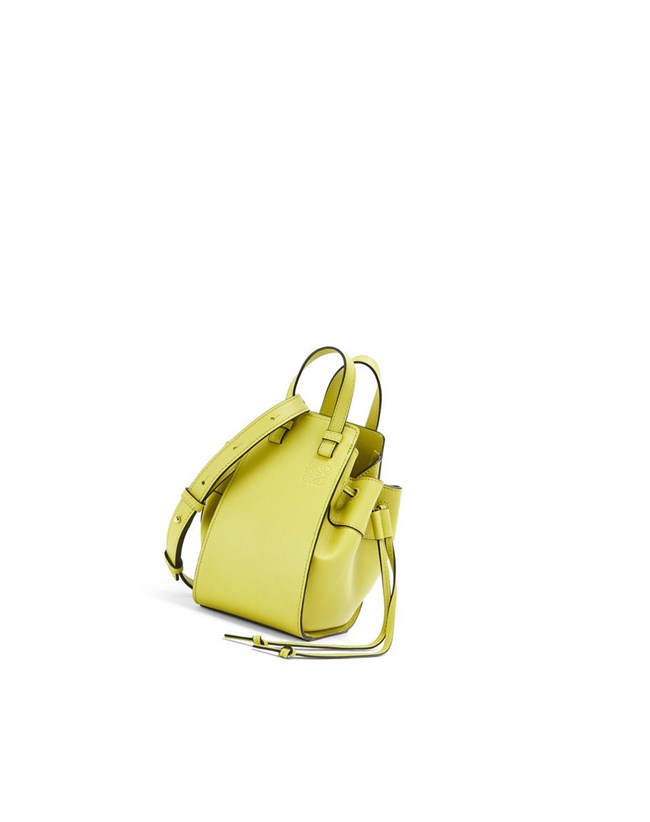 Loewe Mini Hammock drawstring in classic calfskin Amarillos | WZFUM-6941