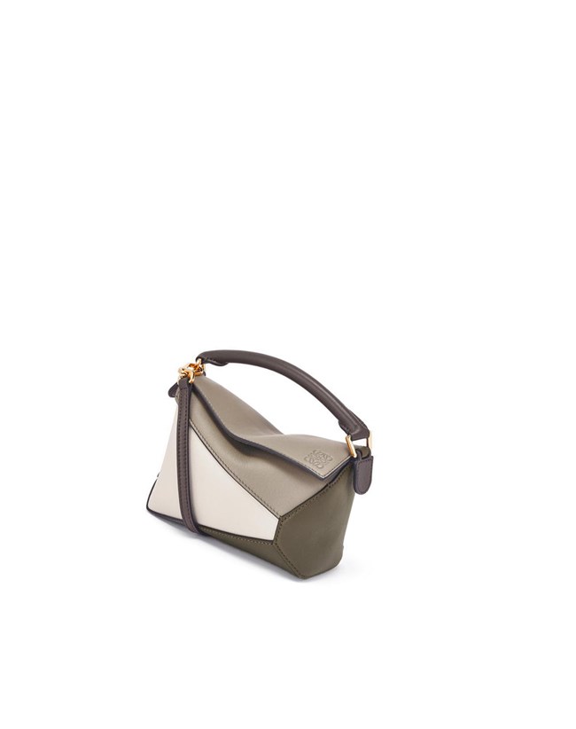 Loewe Mini Puzzle Edge in nappa calfskin Verdes Azules | CRVSD-2650