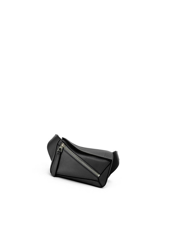 Loewe Mini Puzzle bumbag in classic calfskin Negros | PWMHJ-7034