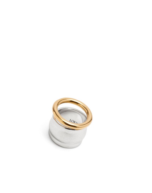 Loewe Nappa knot ring in sterling silver Plateados Dorados | LHPUS-9726