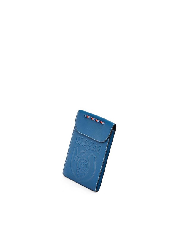 Loewe Neck pocket in classic calfskin Azules Multicolor | DAIZP-9048