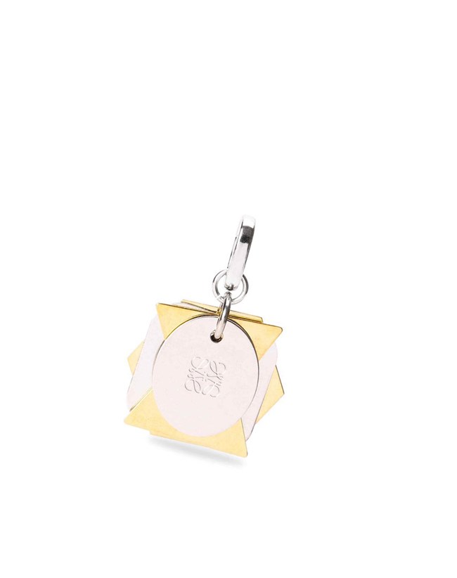 Loewe Origami charm in sterling silver Plateados Dorados | FVTKO-5183