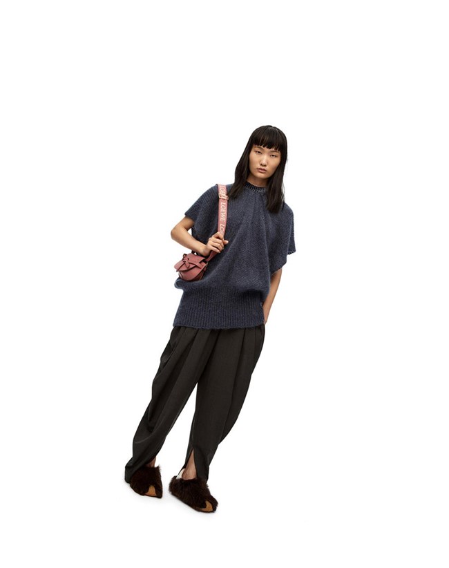 Loewe Oversize sweater in mohair Grises Oscuro | HAUSY-0385