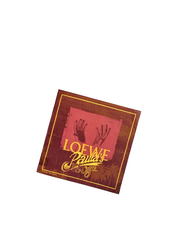 Loewe Palm bandana in cotton and silk Marrom Multicolor | SZCMQ-2596