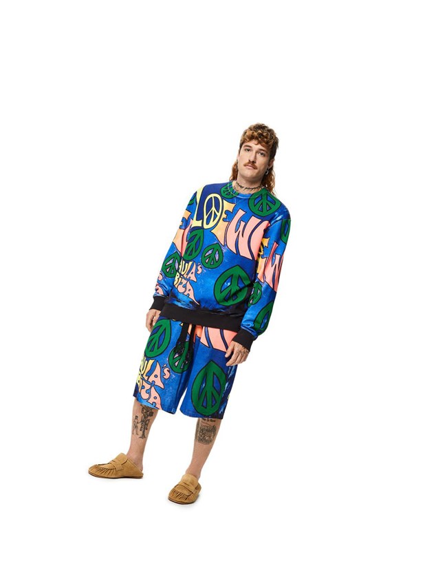 Loewe Paula's peace print sweatshirt in cotton Multicolor | THRBO-6937