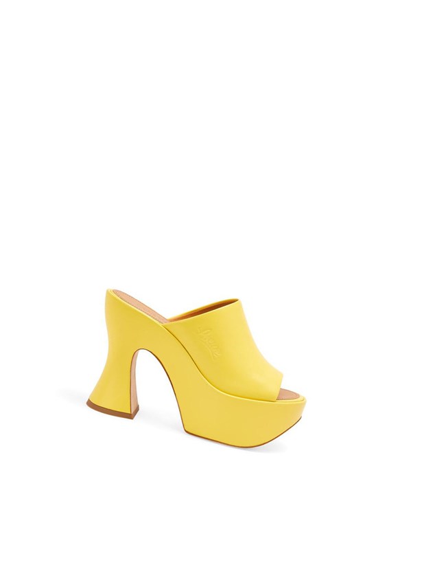 Loewe Plataforma mule in lambskin Amarillos | DQBHX-4927